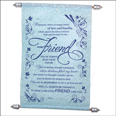 "Friend Message  Scroll-005 - Click here to View more details about this Product